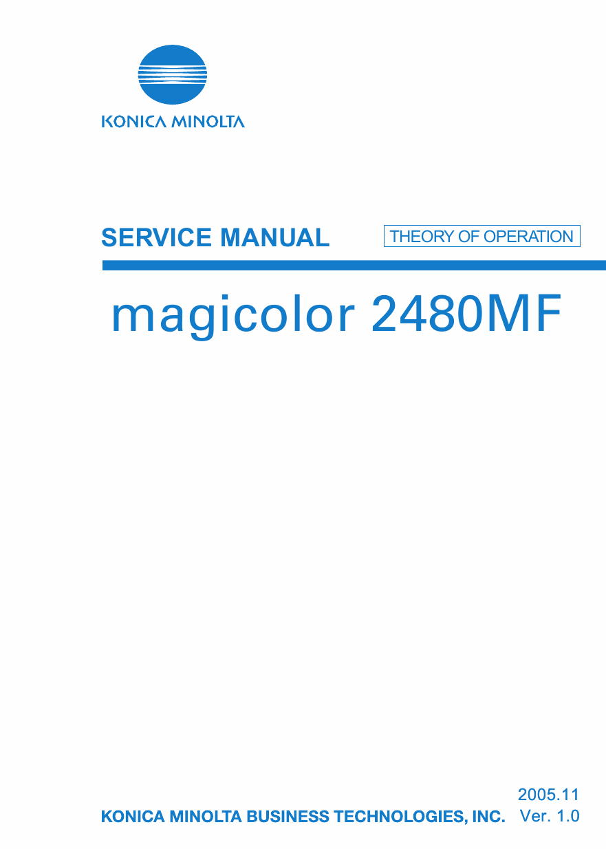 Konica-Minolta magicolor 2480MF THEORY-OPERATION Service Manual-1